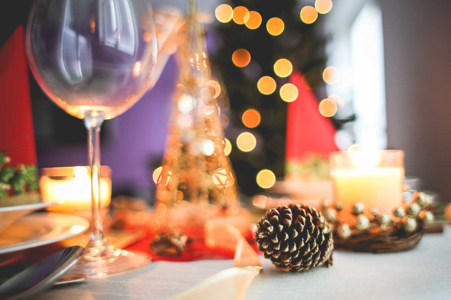 bokeh table setting decoration free stock photo download