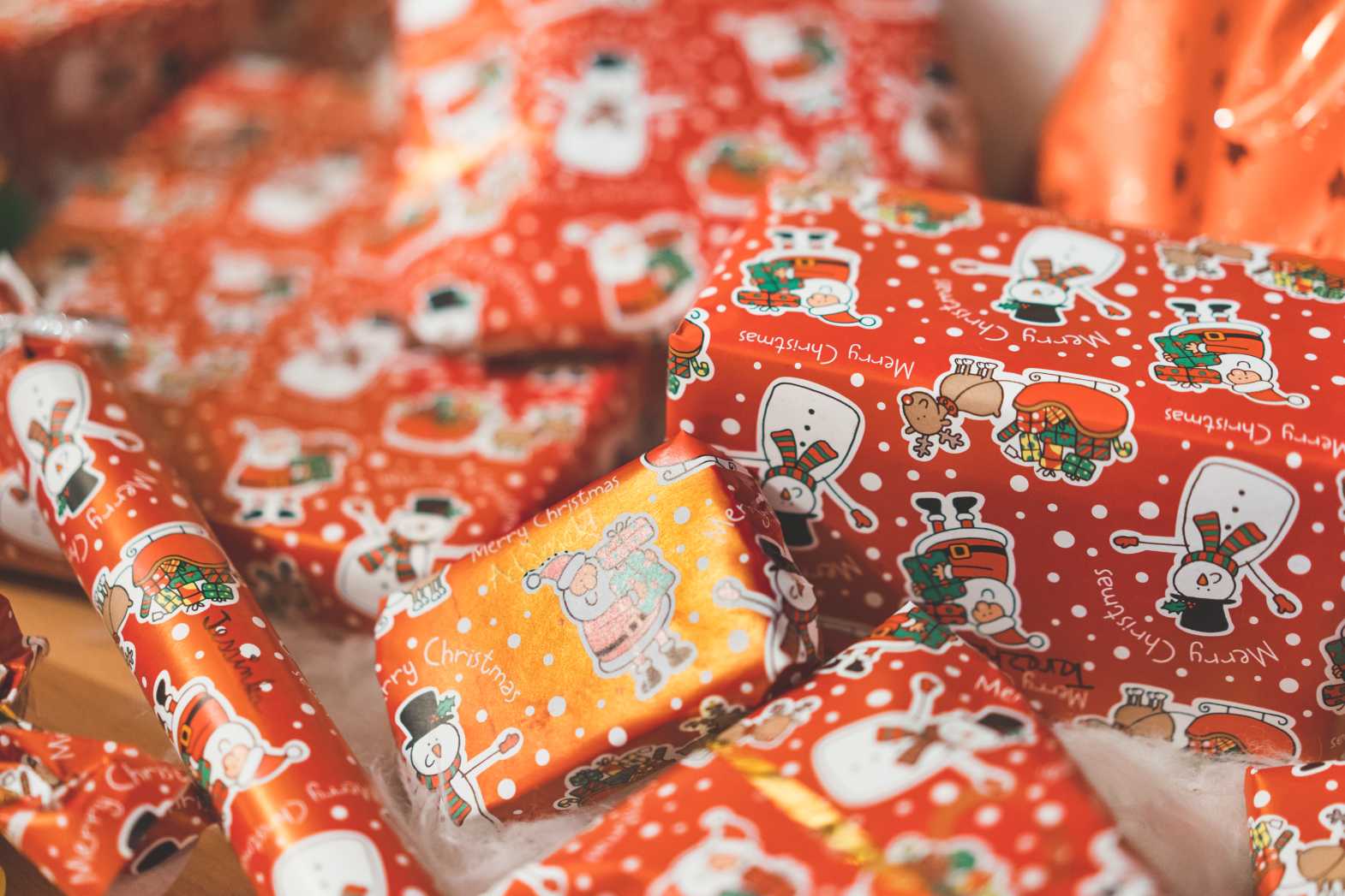 colorful christmas gifts free photo